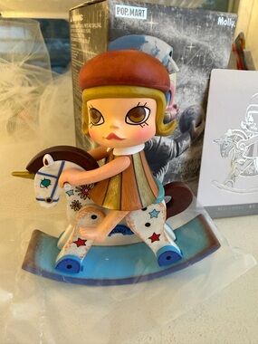 Pop Mart Molly Anniversary Statues Classical Retro Series - Rocking Horse